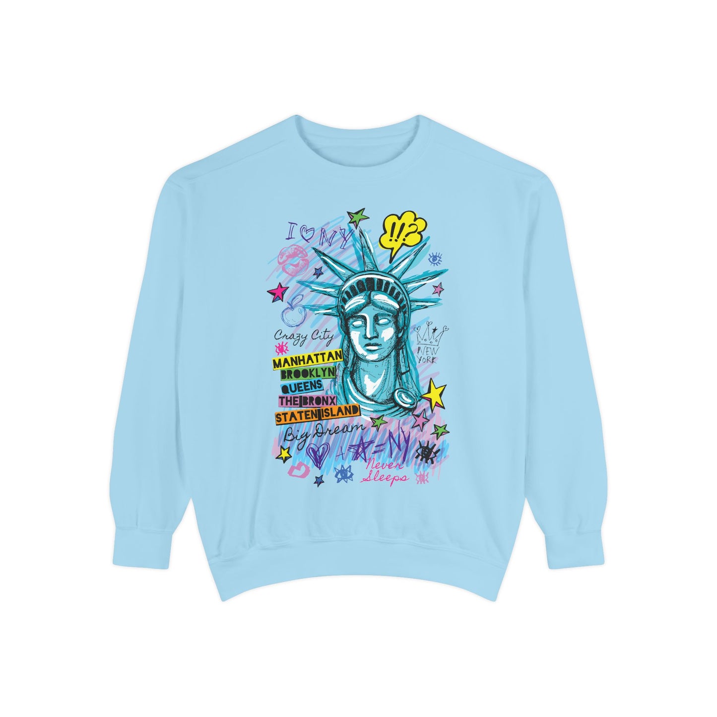 Statue of Liberty Graphic Unisex Sweatshirt - NYC Urban Style - Riff Raff Wear