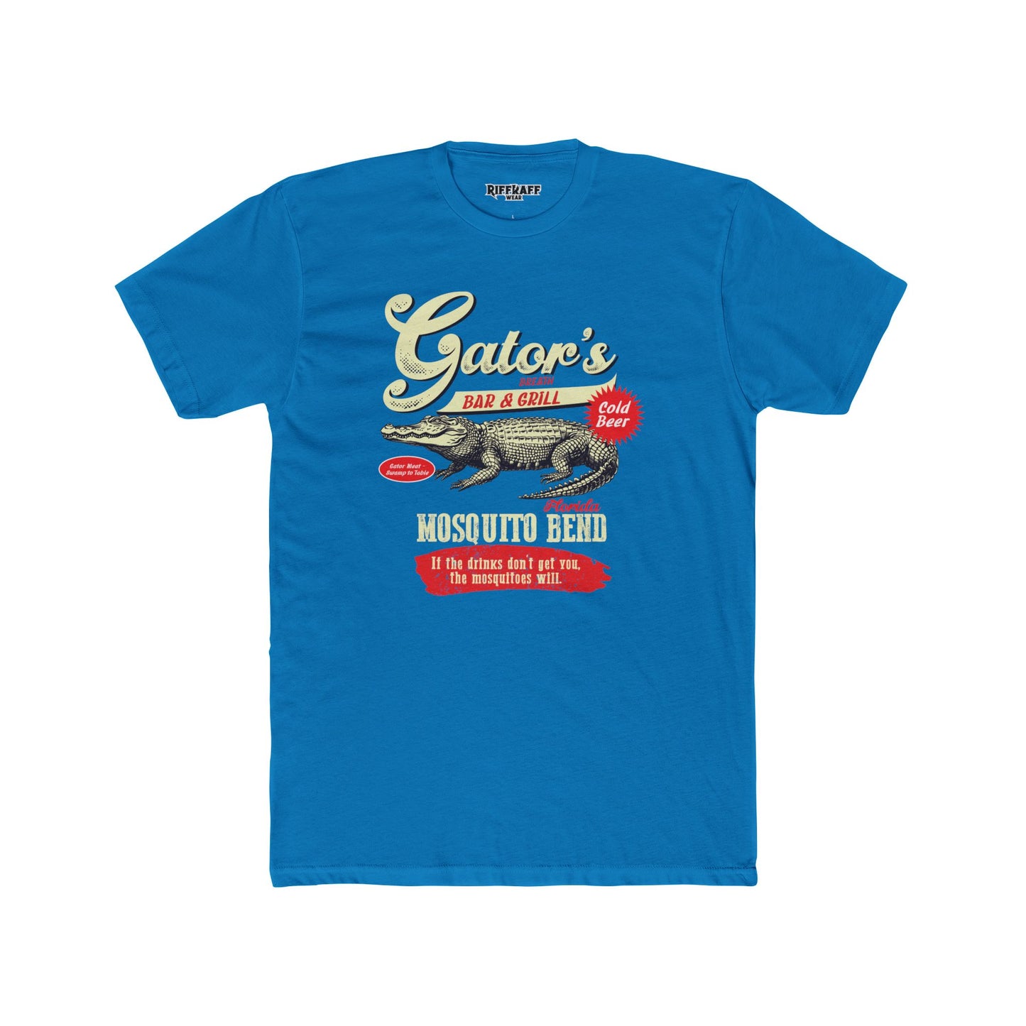 Gator's Bar & Grill Humor Tee - Unisex Cotton Crew Shirt - Riff Raff Wear