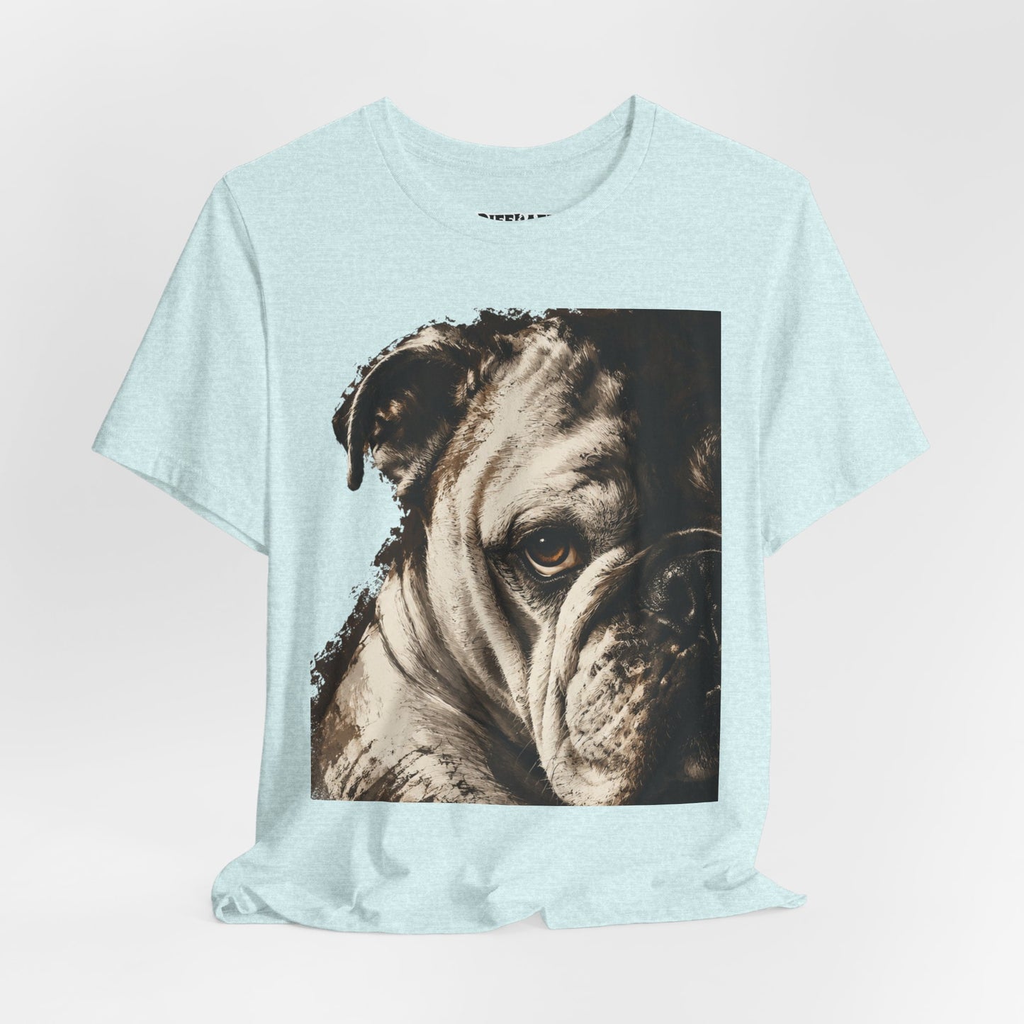 Bulldog Portrait T-Shirt Vintage Sepia Dog Graphic Tee