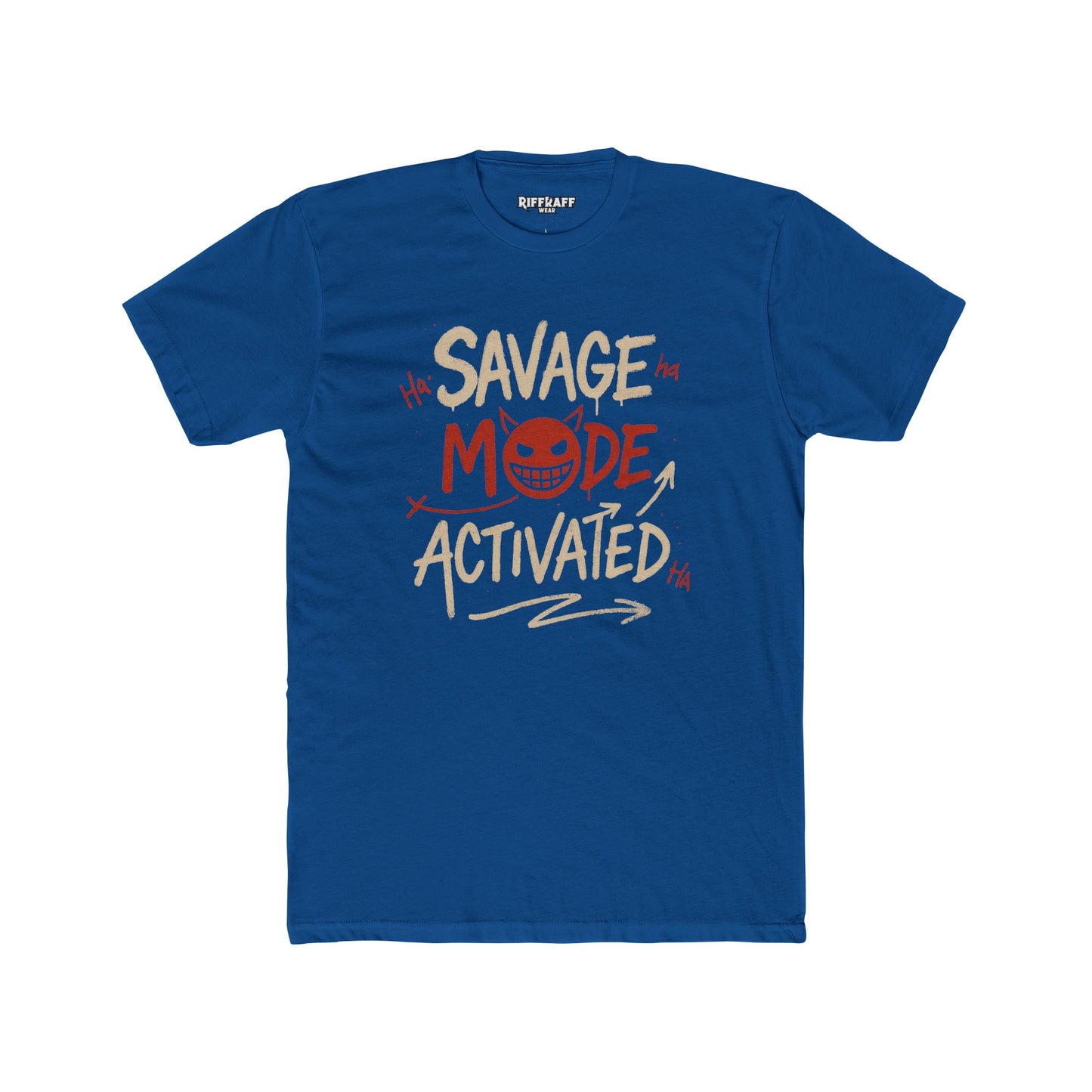 Savage Mode Activated Unisex Cotton Crew Tee – Casual Graphic Shirt for Everyday Style - Riff Raff Wear