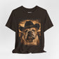 Bulldog Cowboy T‑Shirt  Vintage Western Dog Graphic Tee - Riff Raff Wear