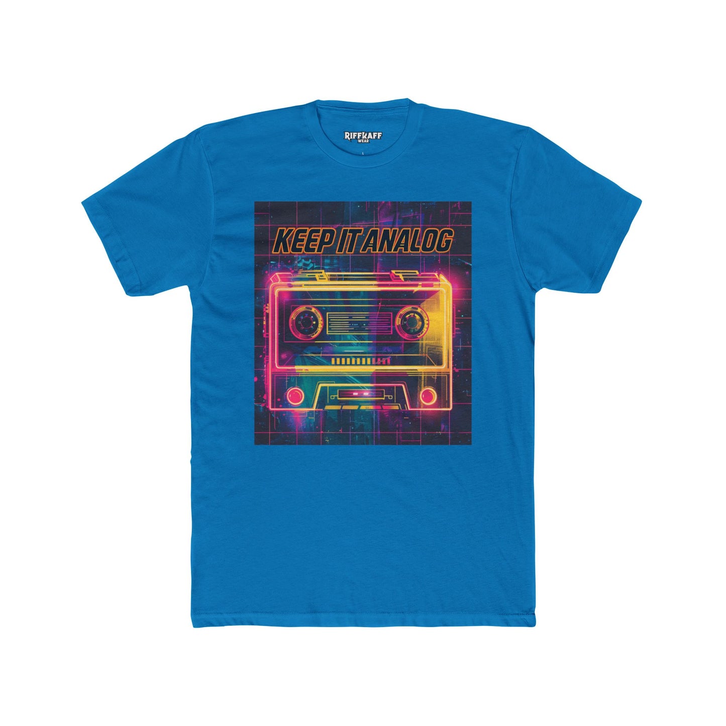 Retro 'Keep It Analog' Unisex Cotton Crew Tee - Vintage Vibe  - Riff Raff Wear