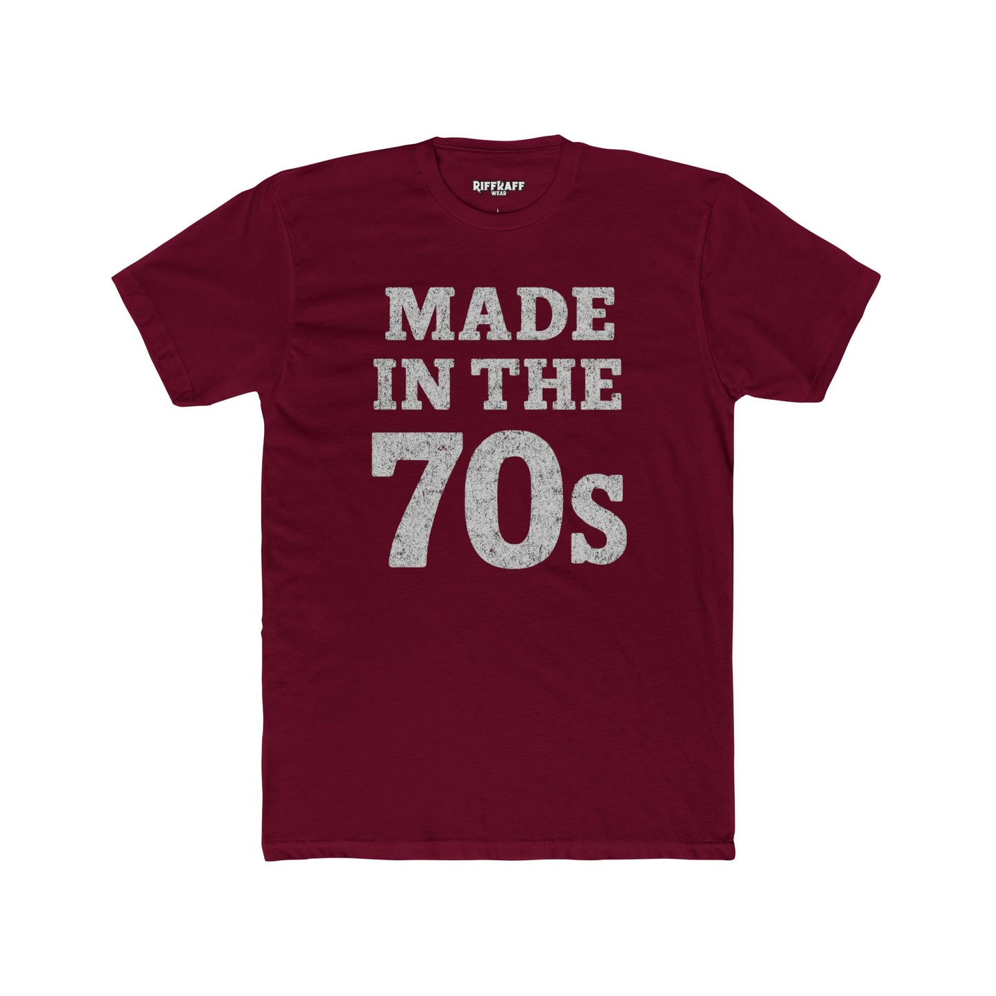 Vintage 70s Unisex Cotton Crew Tee - Retro Made in the 70s T-Shirt - Riff Raff Wear