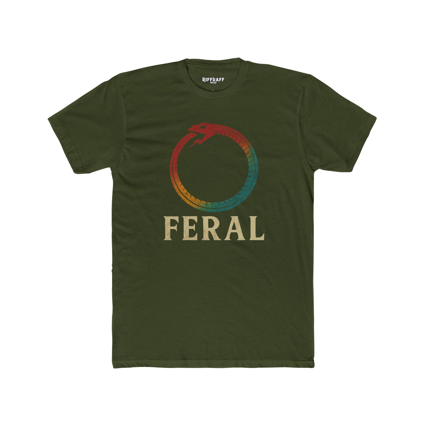 Feral Unisex Cotton Crew Tee – Nature-Inspired Graphic T-Shirt - Riff Raff Wear
