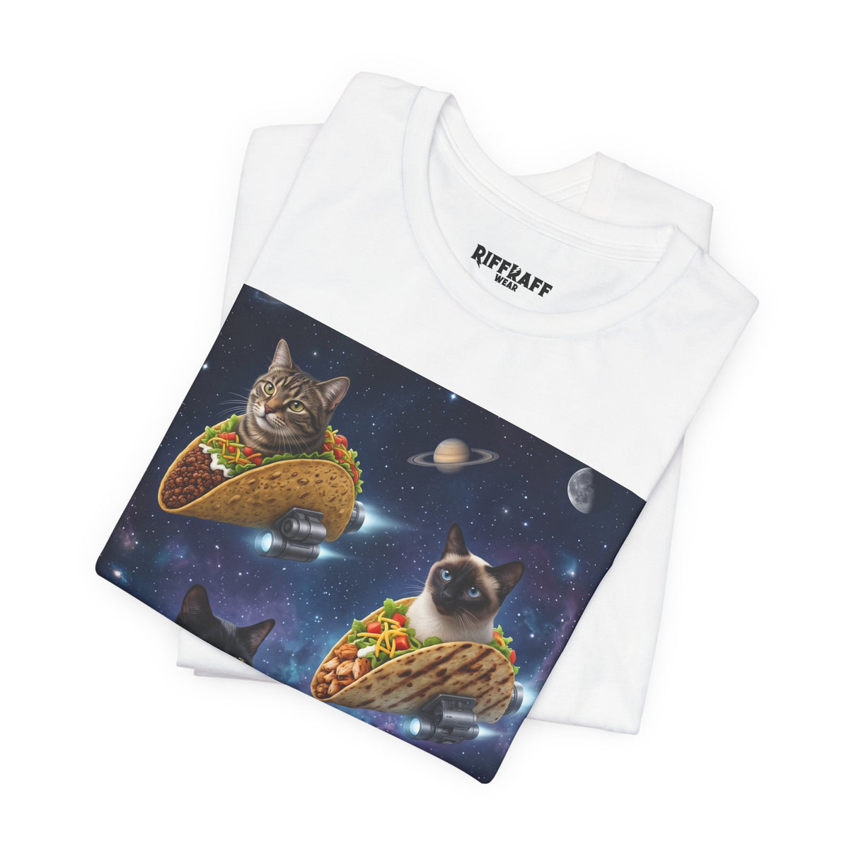 Cat Taco Space Tee  Funny Cosmic Cats in Tacos T-Shirt