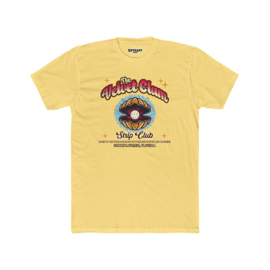 Velvet Clam Unisex Cotton Crew Tee - Funny Graphic T-Shirt with VIP Room Text - Riff Raff Underground