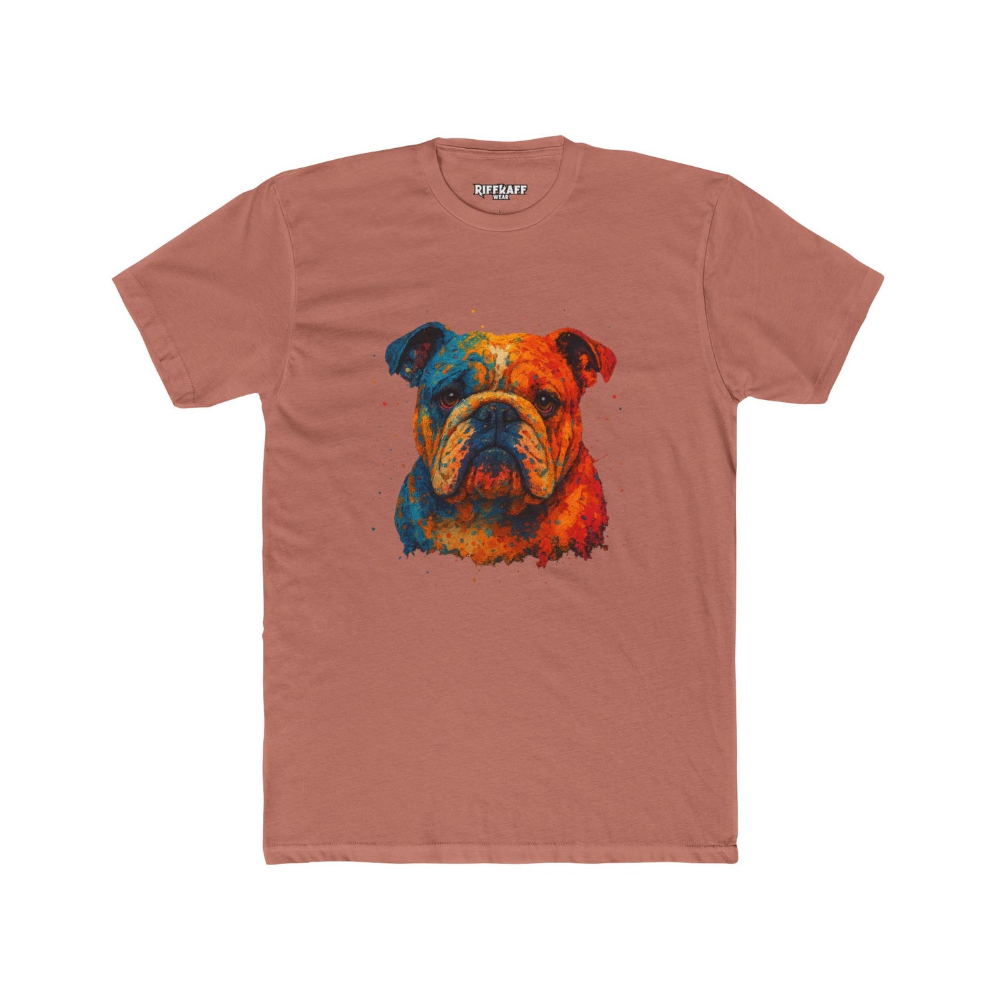Colorful Bulldog Unisex Cotton Crew Tee - Riff Raff Wear