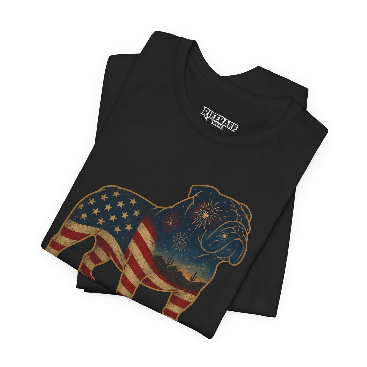 Freedom Crew English Bull Dog T-Shirt – Patriotic Bulldog Flag Tee