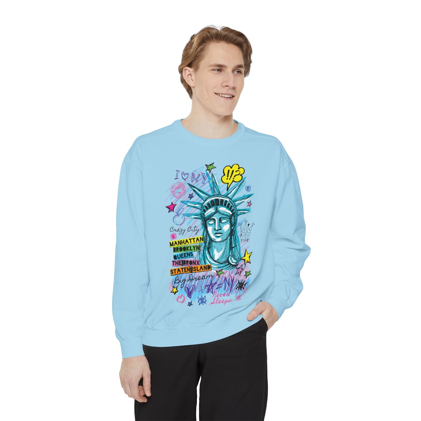 Statue of Liberty Graphic Unisex Sweatshirt - NYC Urban Style - Riff Raff Wear
