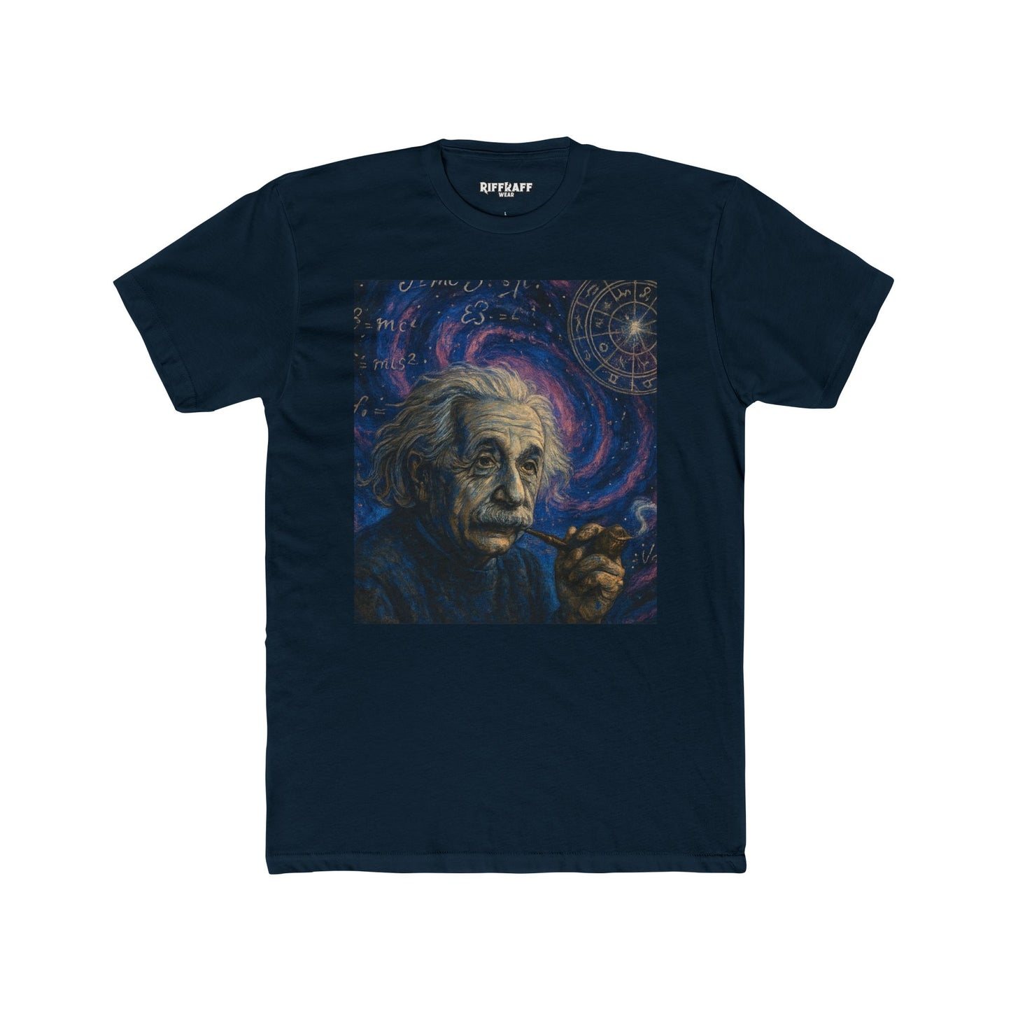 Einstein Cosmic Crew Tee - Unisex Cotton T-Shirt for Science Lovers - Riff Raff Wear