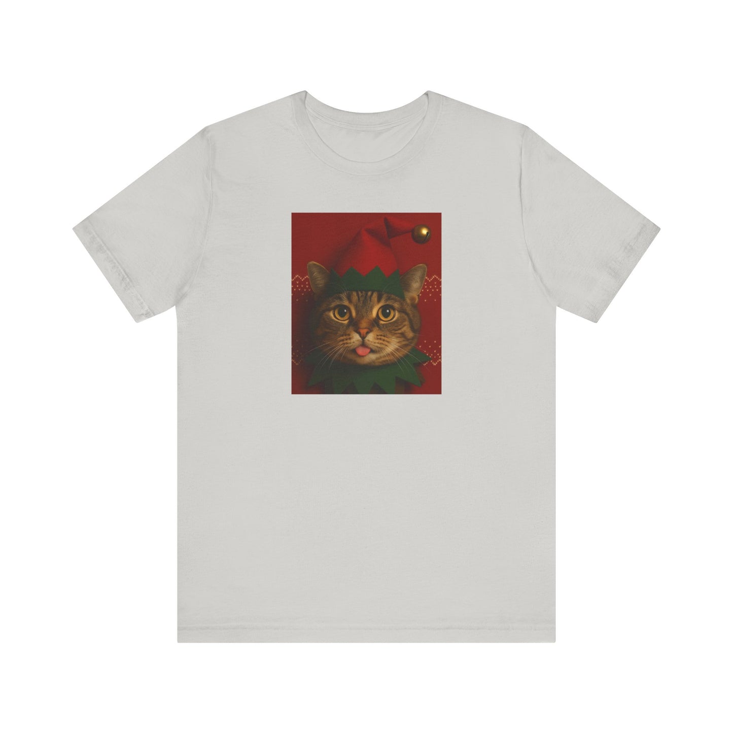 Festive Cat Elf T-Shirt, Christmas Tee, Holiday Gift, Cute Cat Lover Shirt, Unisex Apparel, Funny Christmas Top - Riff Raff Wear