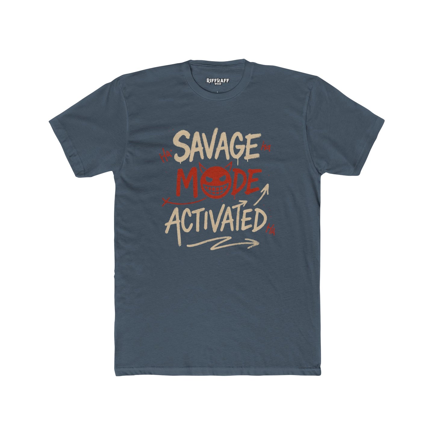 Savage Mode Activated Unisex Cotton Crew Tee – Casual Graphic Shirt for Everyday Style - Riff Raff Wear