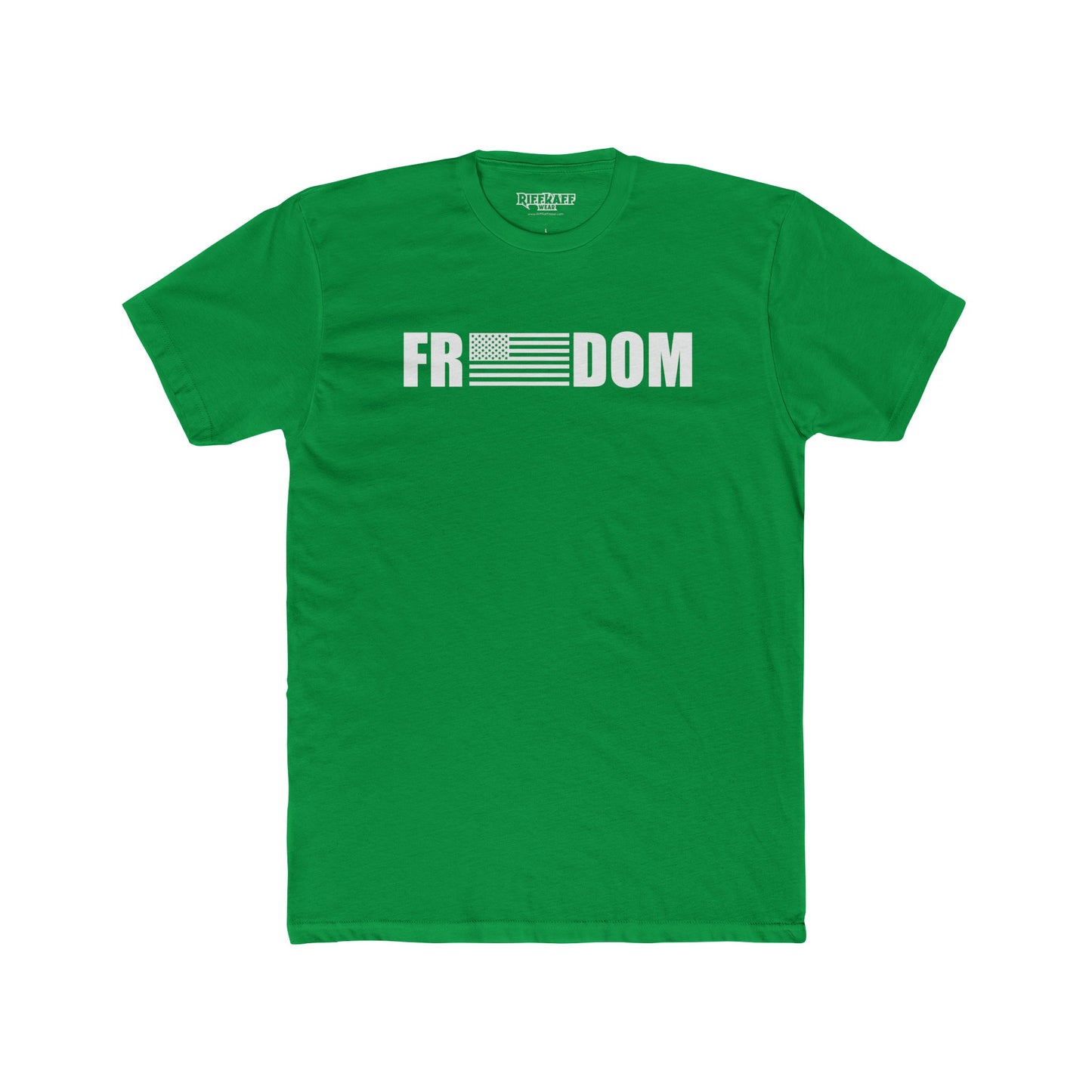 Riff Raff Wear Freedom White Men's Cotton Crew Tee