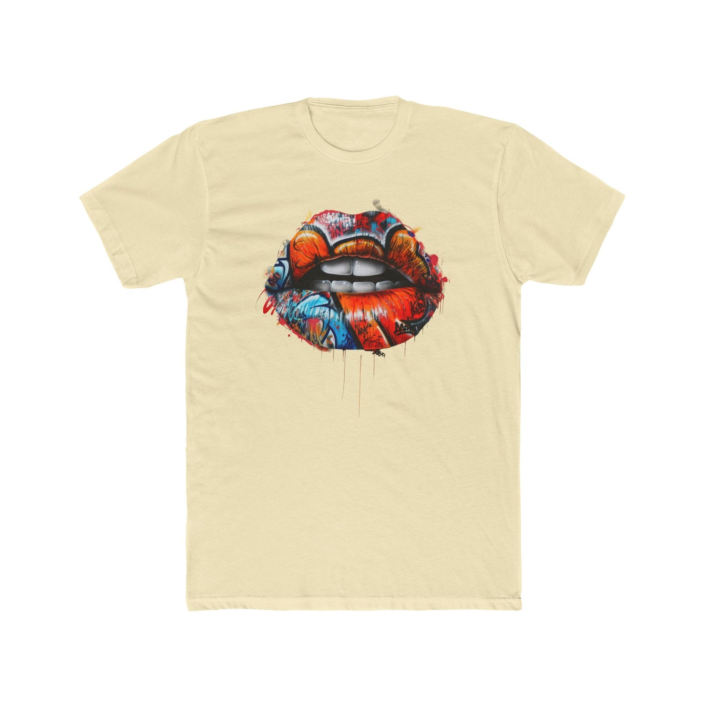 Streetwear - Graffiti Lips - Unisex Cotton Crew Tee - Riff Raff Wear