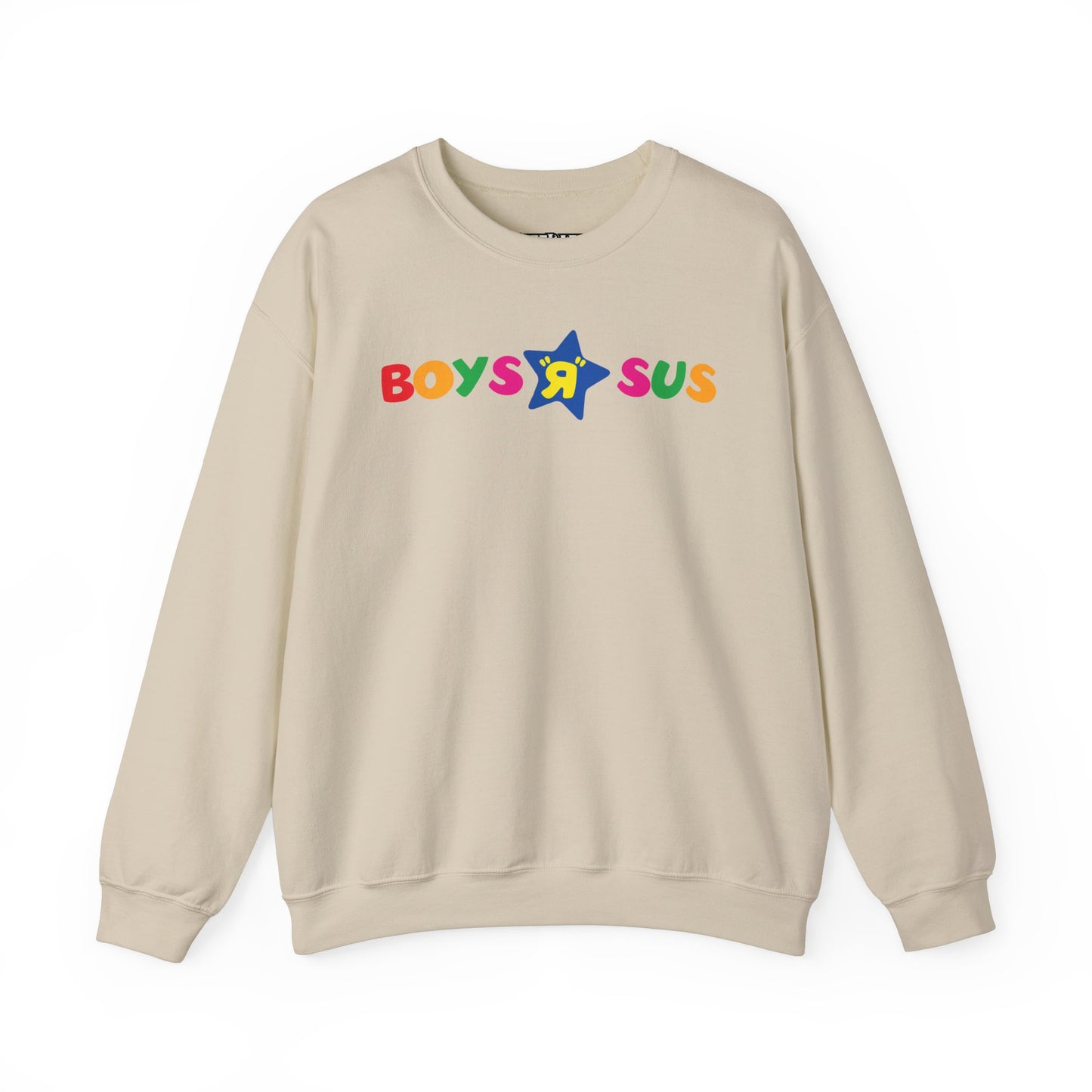 Parody Logo Series - Boys R Sus Unisex Heavy Blend Crewneck Sweatshirt - Fun and Comfortable - Riff Raff Wear