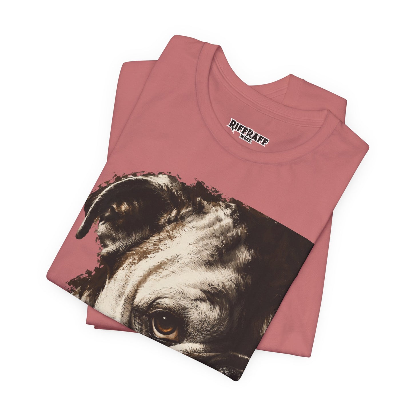 Bulldog Portrait T-Shirt Vintage Sepia Dog Graphic Tee
