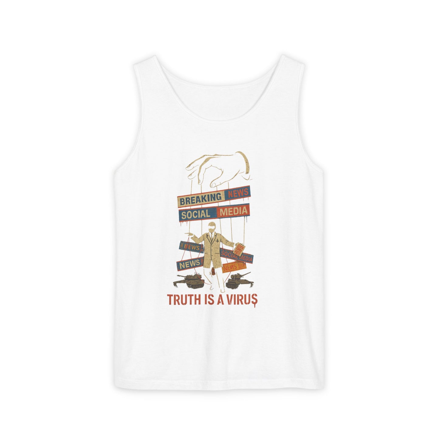 Graphic Unisex Tank Top - 'Truth is a Virus' - Riff Raff Wear