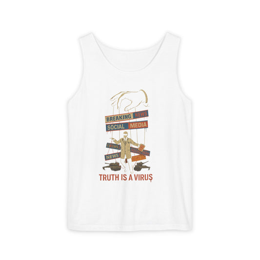 Graphic Unisex Tank Top - 'Truth is a Virus' - Riff Raff Wear