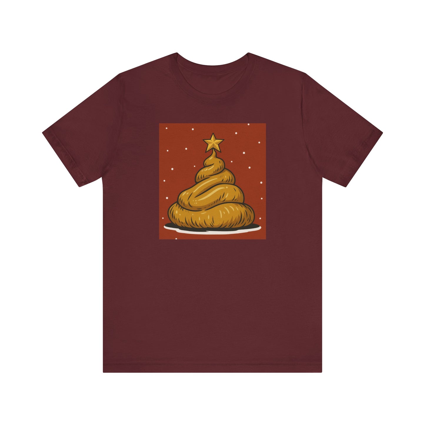 Funny Christmas Poop Tee, Unisex Short Sleeve T-Shirt, Holiday Humor Shirt, Christmas Gift, Graphic Tee, Quirky Xmas Apparel - Riff Raff Wear