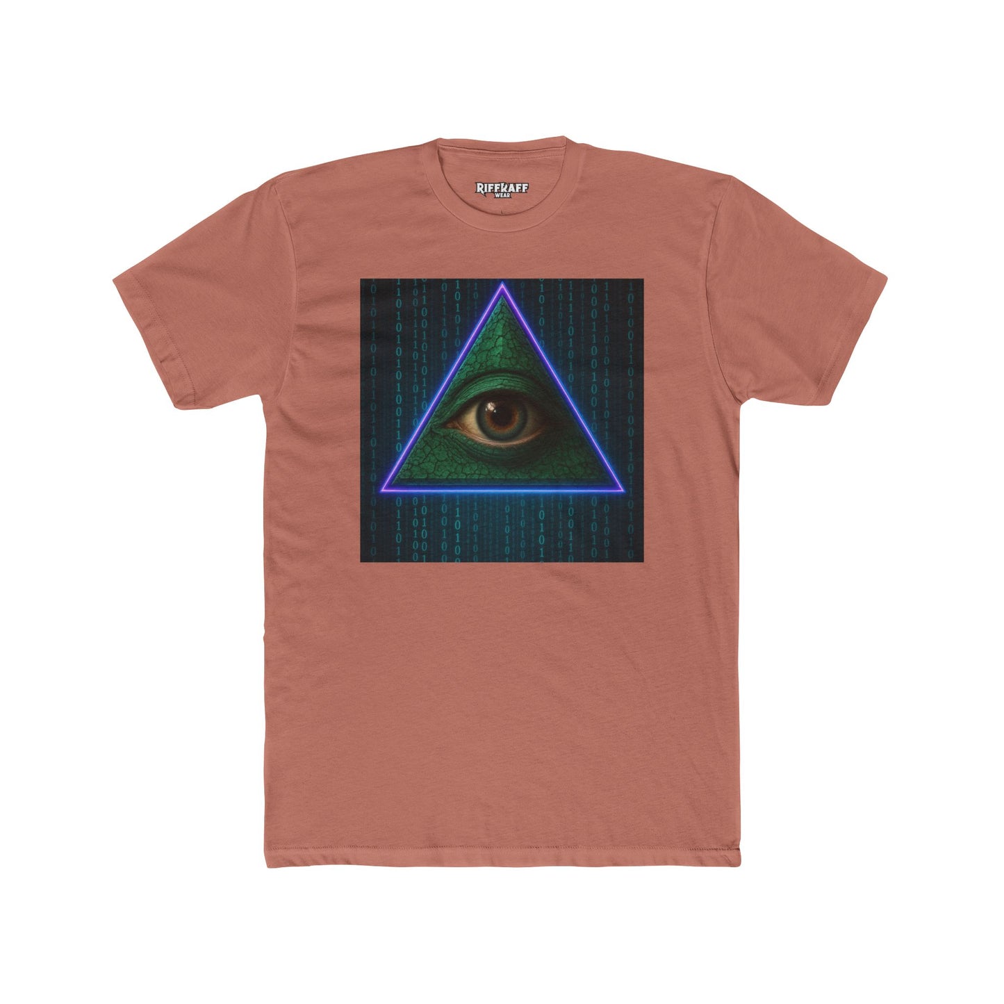Mystical Eye Unisex Cotton Crew Tee - Retro Cyber Design - Riff Raff Wear