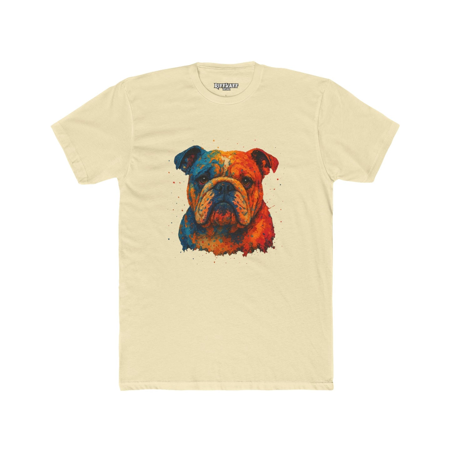 Colorful Bulldog Unisex Cotton Crew Tee - Riff Raff Wear