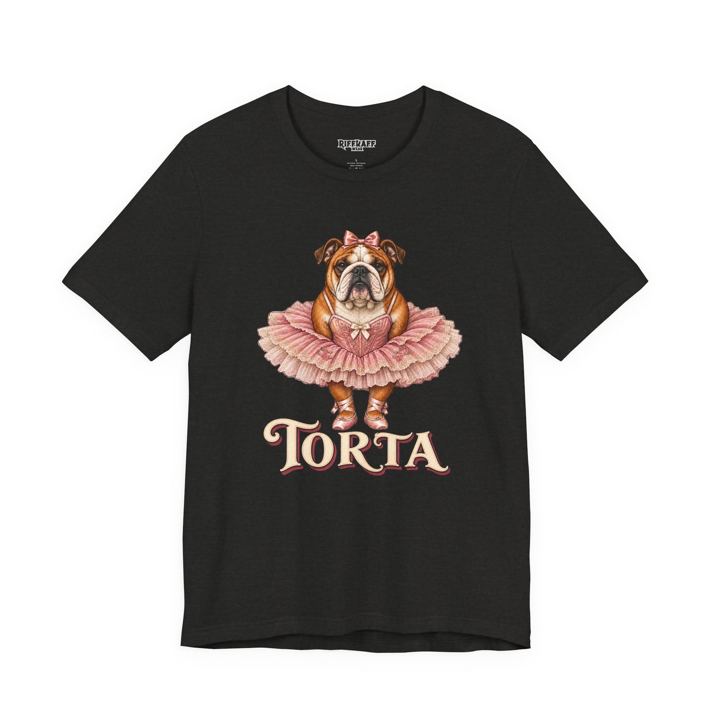 Bulldog Ballerina T-Shirt 'Torta' Cute Dog Graphic Tee