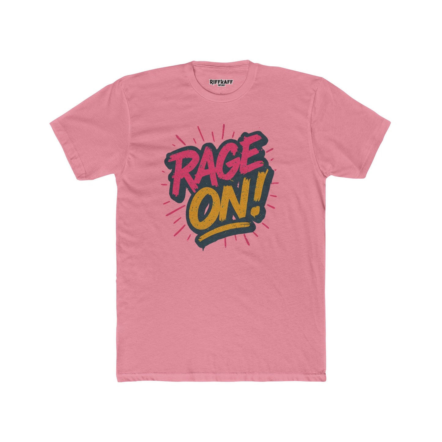 Rage On! Unisex Cotton Crew Tee - Bold Graphic T-Shirt for Casual Wear