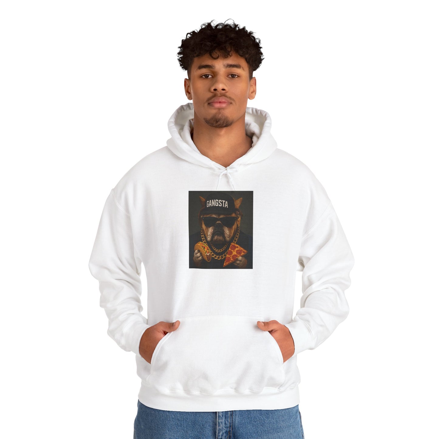 Gangsta Dog Hoodie - Unisex Heavy Blend™ Sweatshirt - Riff Raff Wear