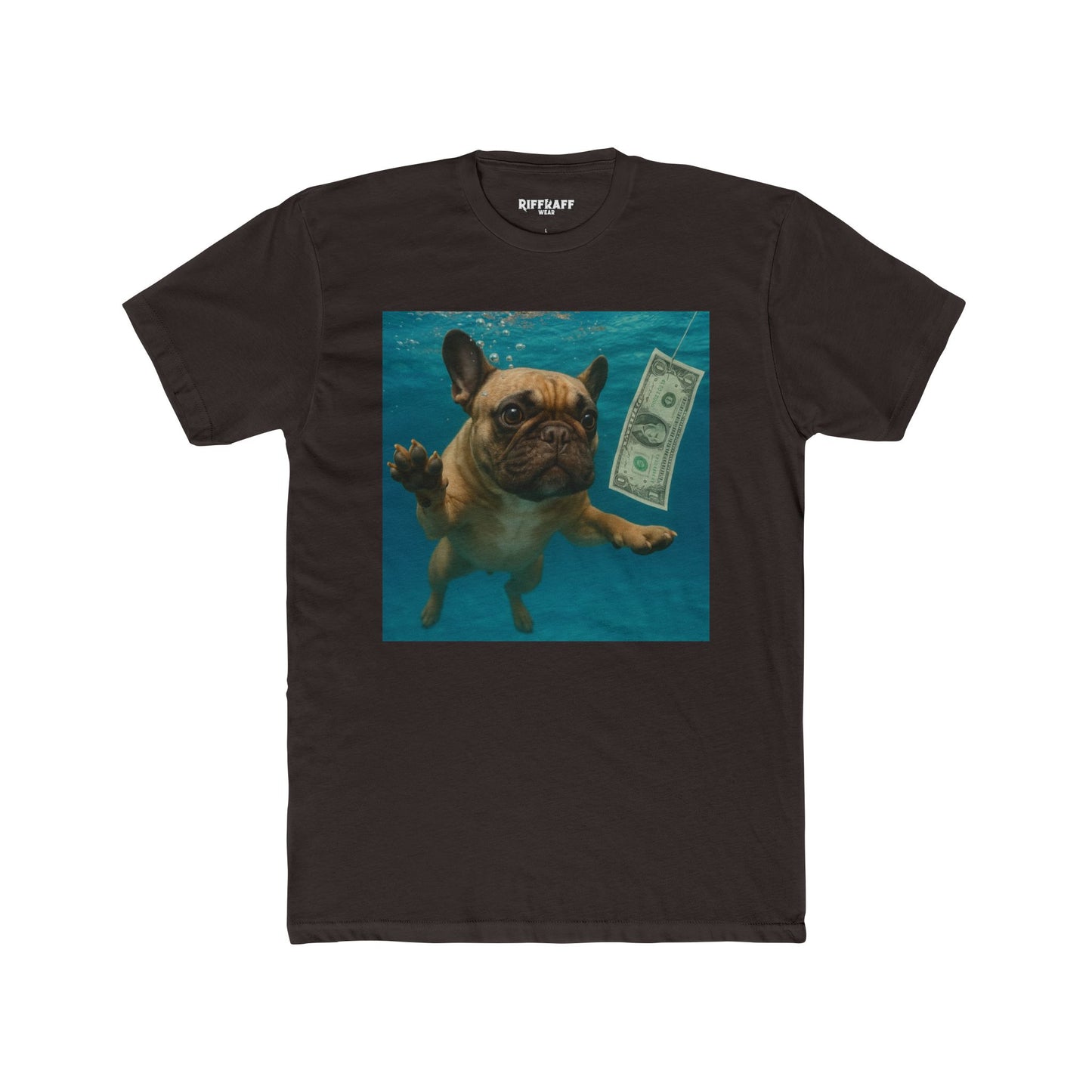 Funny Dog in Water Unisex Cotton Crew Tee - Riff  Raff Wear