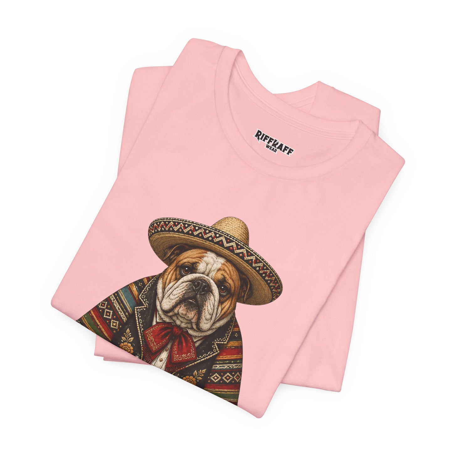 Bulldog in Sombrero T‑Shirt "Adios, Bitchachos!" Funny Mexican Fiesta Tee