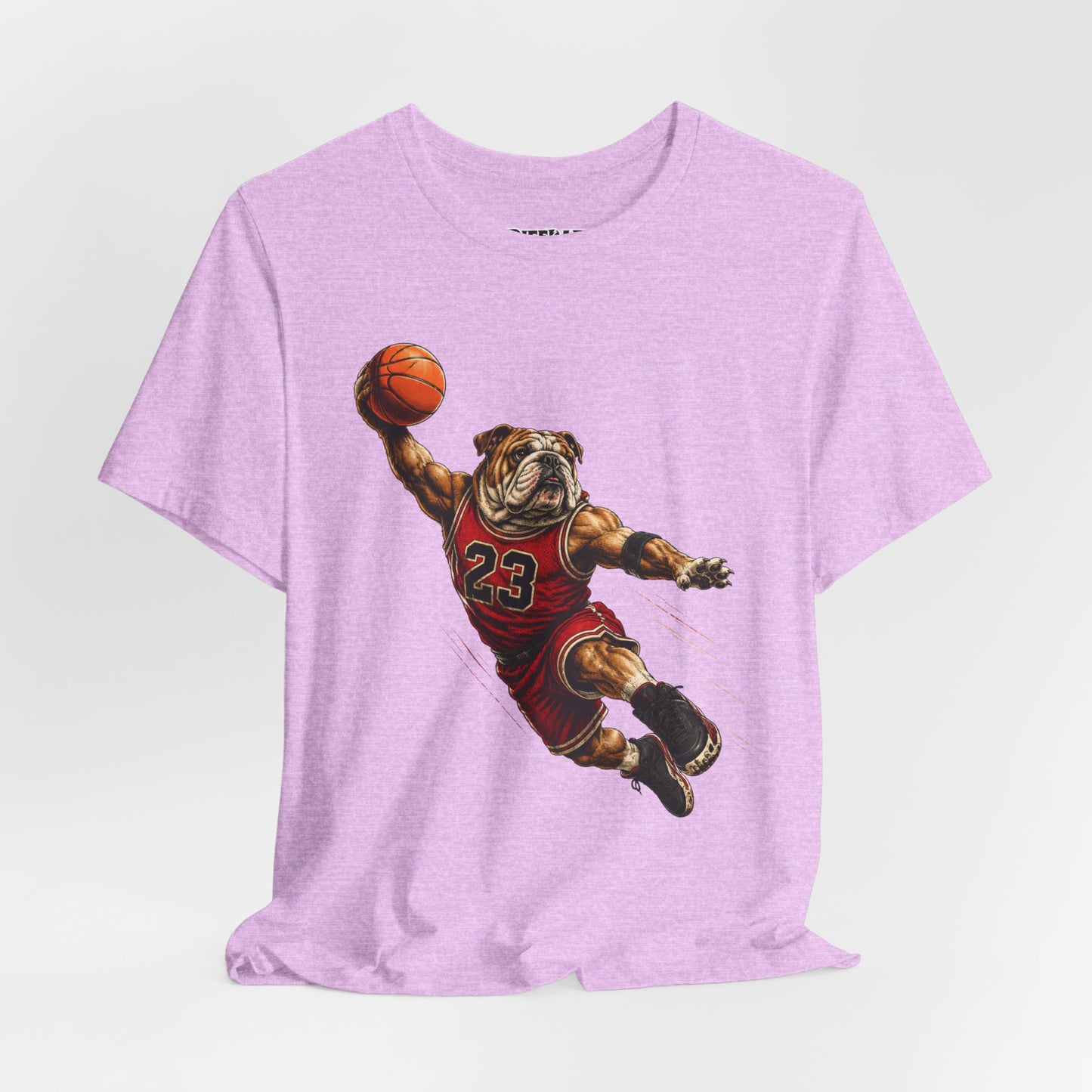 Bulldog Dunk Basketball T‑Shirt, Retro #23 Slam Dunk Graphic Tee