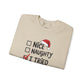 Christmas Sweatshirt, Funny Holiday Gift, Cozy Crewneck, Naughty Nice Humor, Unisex Winter Style, Festive Apparel - DMHoops.com