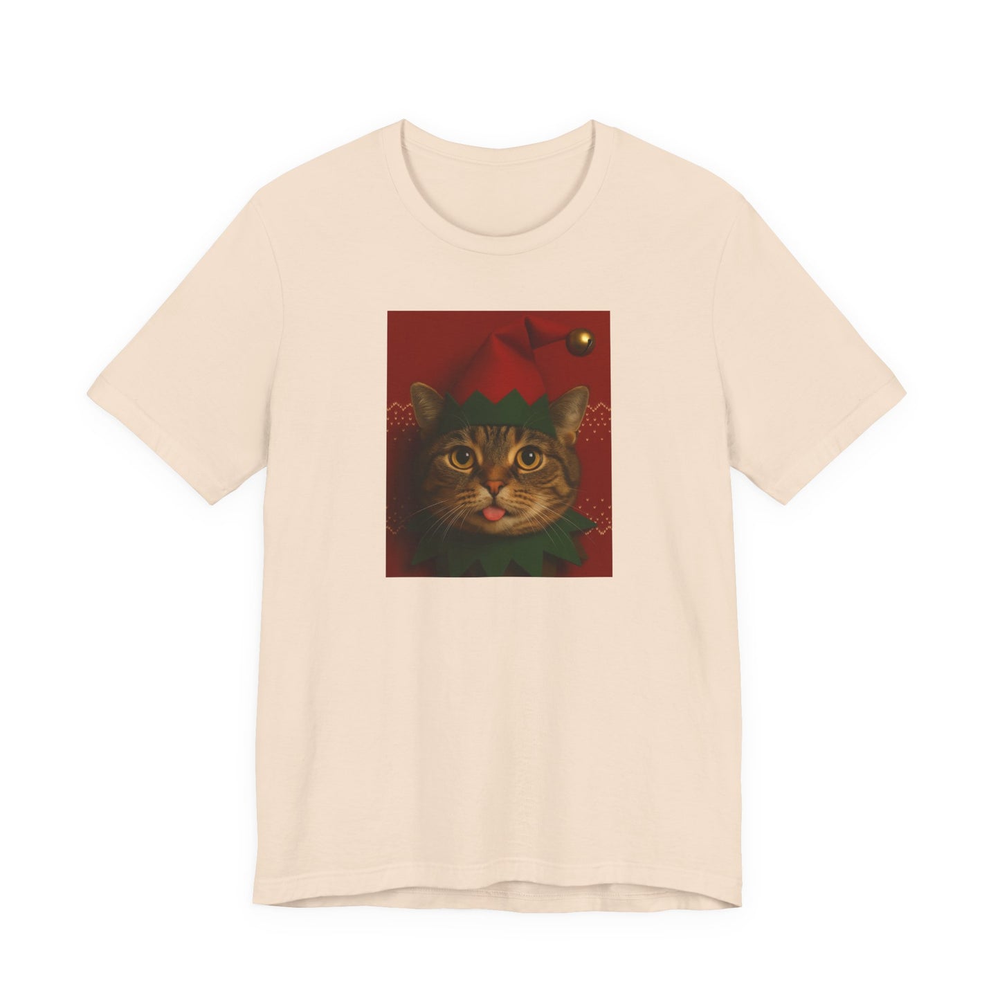 Festive Cat Elf T-Shirt, Christmas Tee, Holiday Gift, Cute Cat Lover Shirt, Unisex Apparel, Funny Christmas Top - Riff Raff Wear
