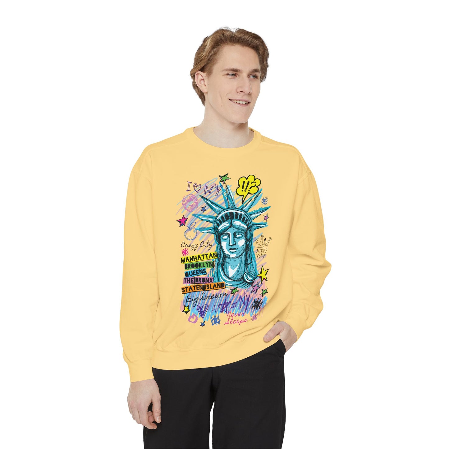 Statue of Liberty Graphic Unisex Sweatshirt - NYC Urban Style - Riff Raff Wear