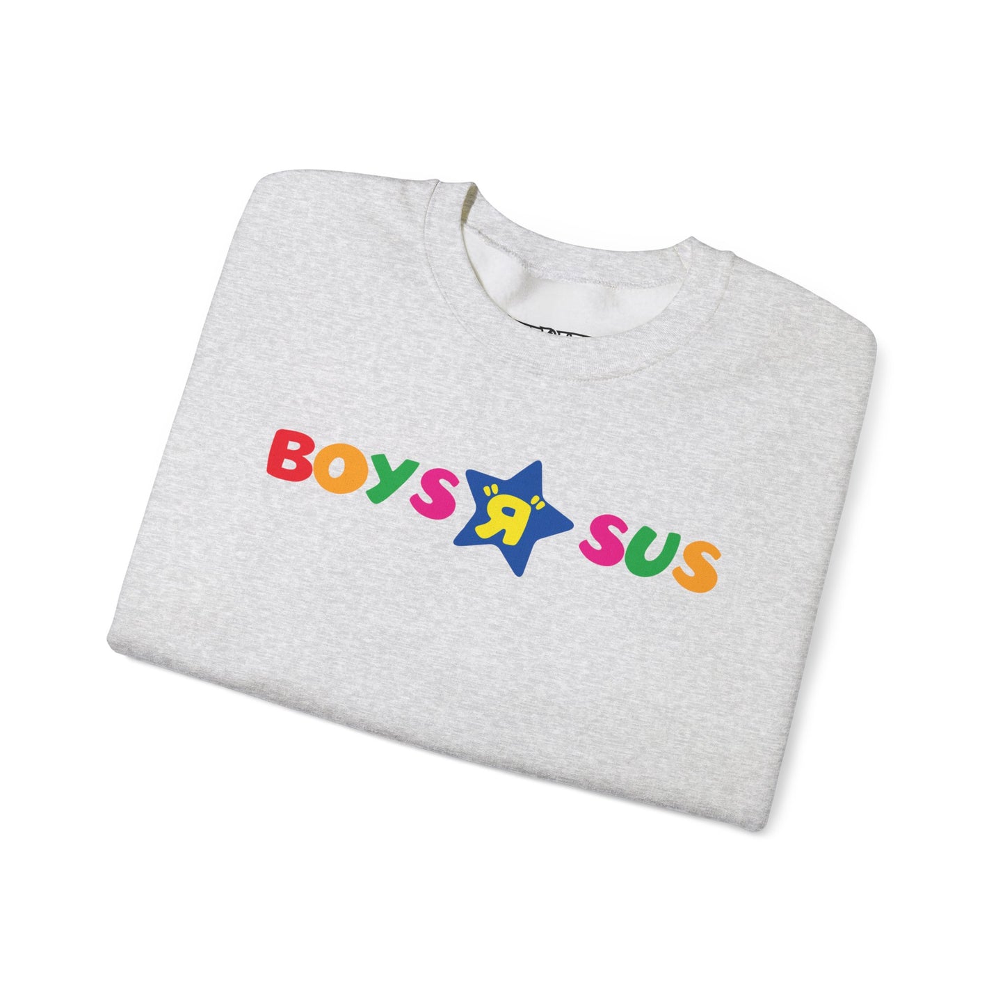 Parody Logo Series - Boys R Sus Unisex Heavy Blend Crewneck Sweatshirt - Fun and Comfortable - Riff Raff Wear