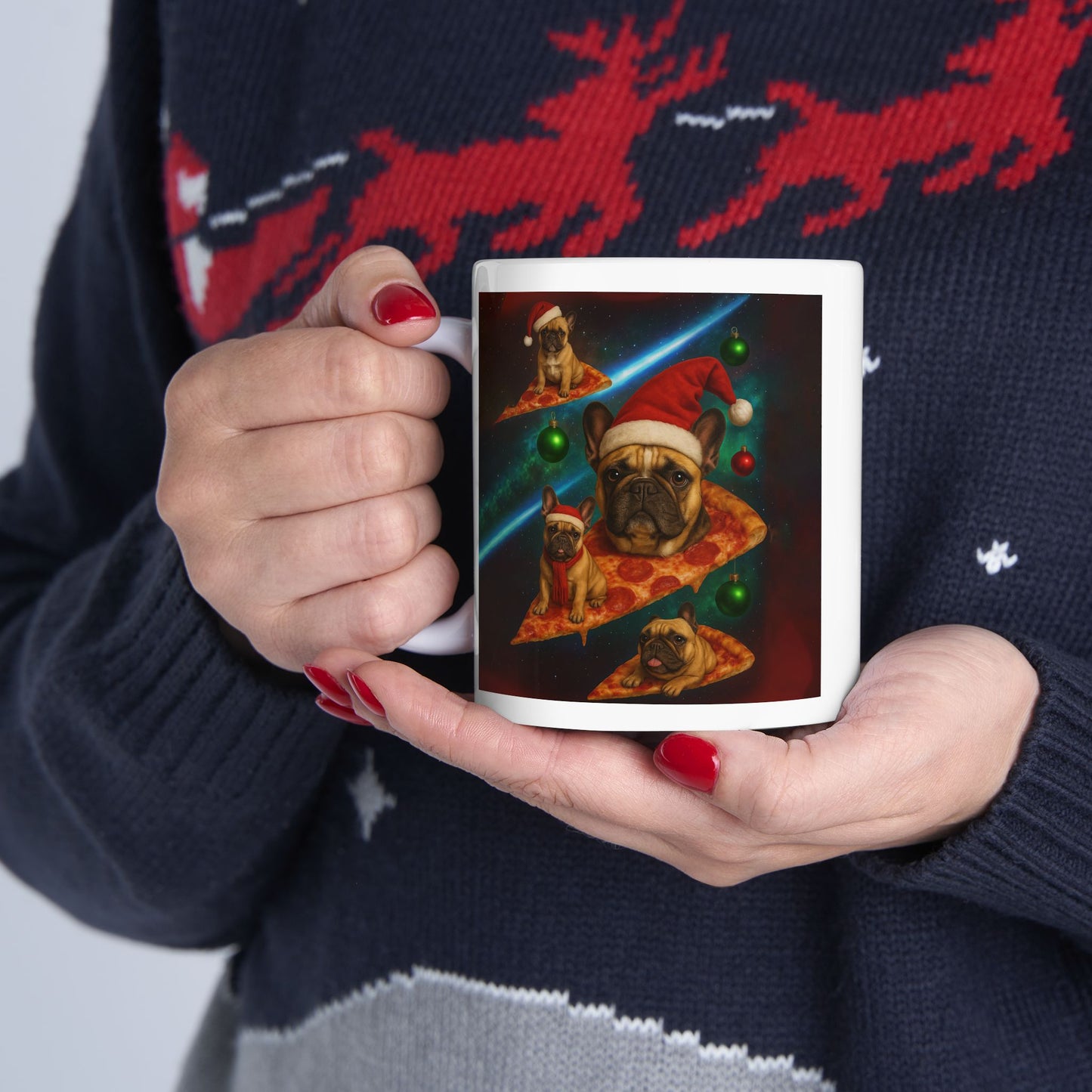 Festive Holiday Ceramic Mug with Christmas Tree Design, Cozy Drinkware Gift for Coffee Lovers, Winter Wonderland Decor, 11oz 15oz - Riff Raff Wear