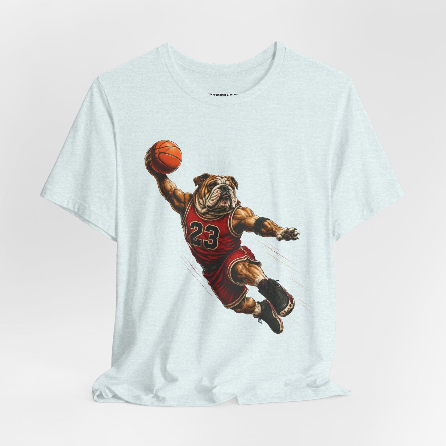 Bulldog Dunk Basketball T‑Shirt, Retro #23 Slam Dunk Graphic Tee
