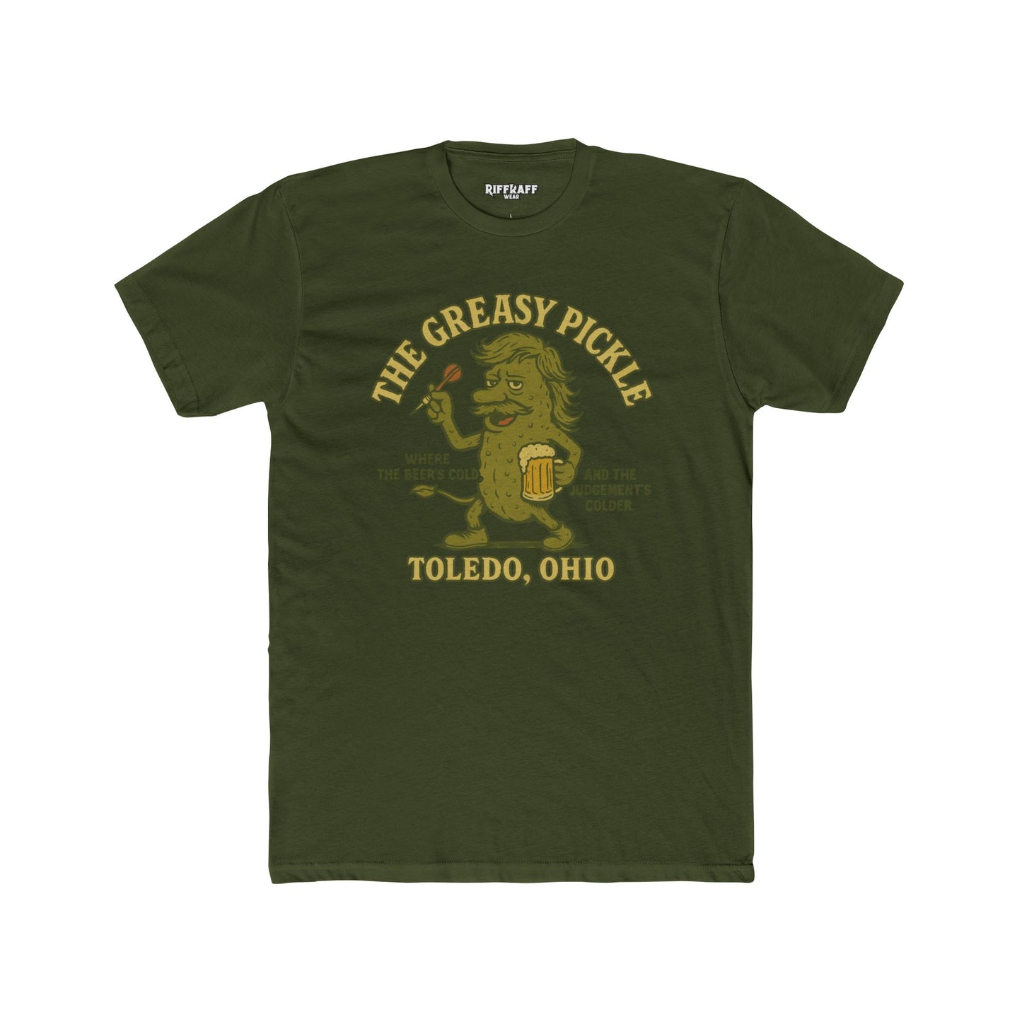 The Greasy Pickle Unisex Crew Tee for Beer Lovers in Toledo, Ohio - Riff Raff Wear