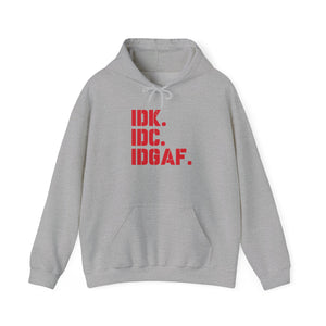 Dad Funny IDK IDC IDGAF Unisex Heavy Blend™ Hooded Sweatshirt