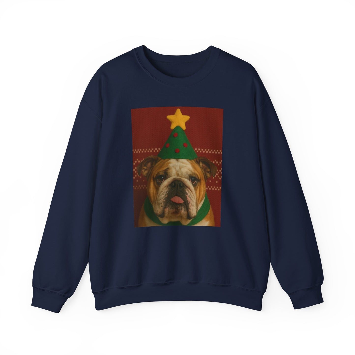 Bulldog Christmas Sweatshirt | Festive Dog Apparel, Holiday Gift, Ugly Sweater Party, Cozy Winter Wear, Pet Lover Gift - Riff Raff Wear
