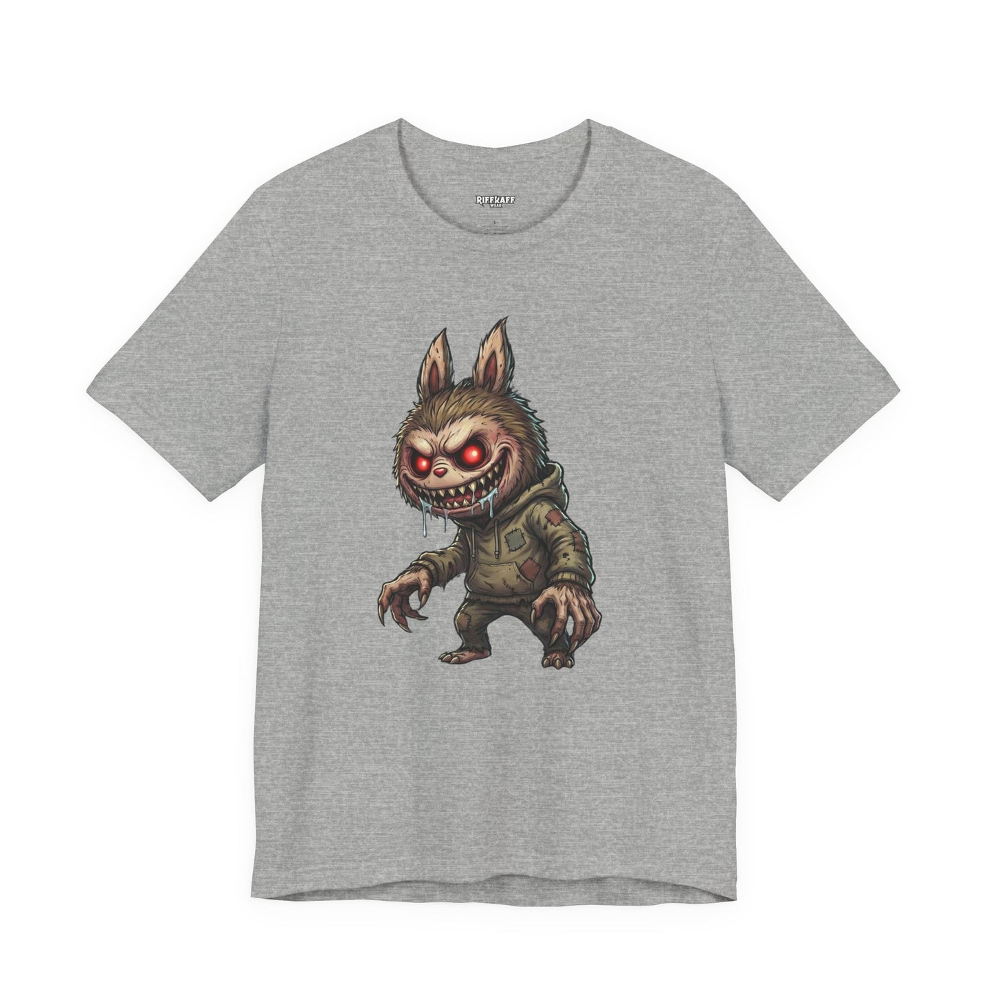 Graphic Tee — Creepy Bunny Monster Front with "F*** You and Your Lab***" Bold Back