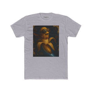 Whimsical Banana Time Traveler Unisex Cotton Crew Tee – Fun & Unique Graphic T-Shirt - Riff Raff Wear