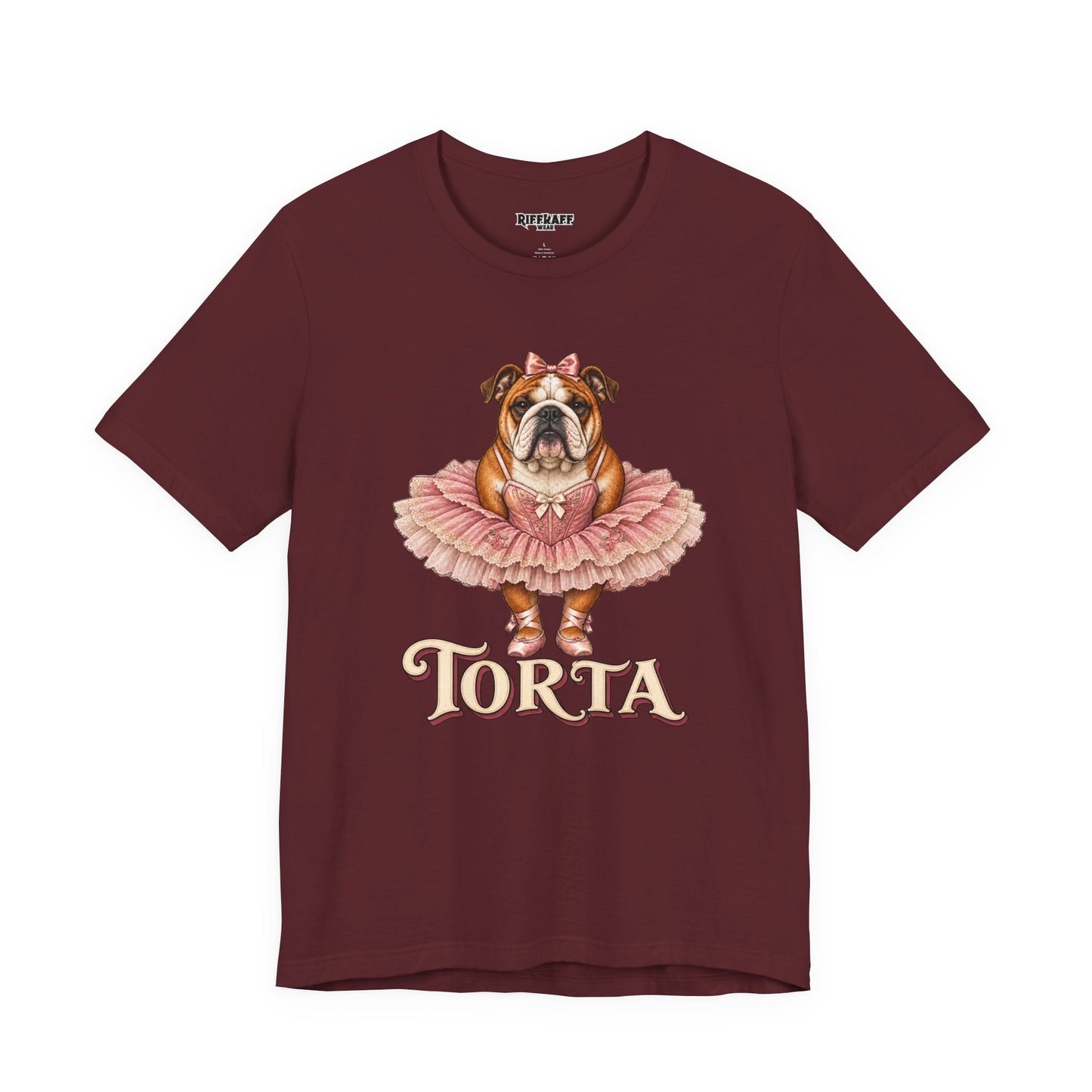 Bulldog Ballerina T-Shirt 'Torta' Cute Dog Graphic Tee
