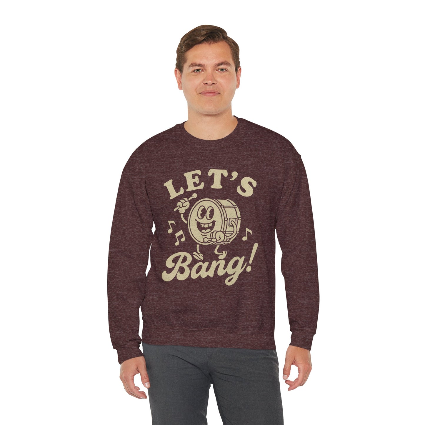 Let's Bang! Unisex Crewneck Sweatshirt - Fun & Comfy Apparel for Music Lovers - Riff Raff Wear