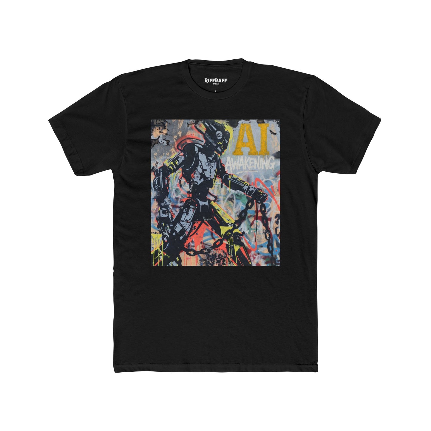 AI Awakening Graphic Unisex Cotton Crew Tee - Riff Raff Wear