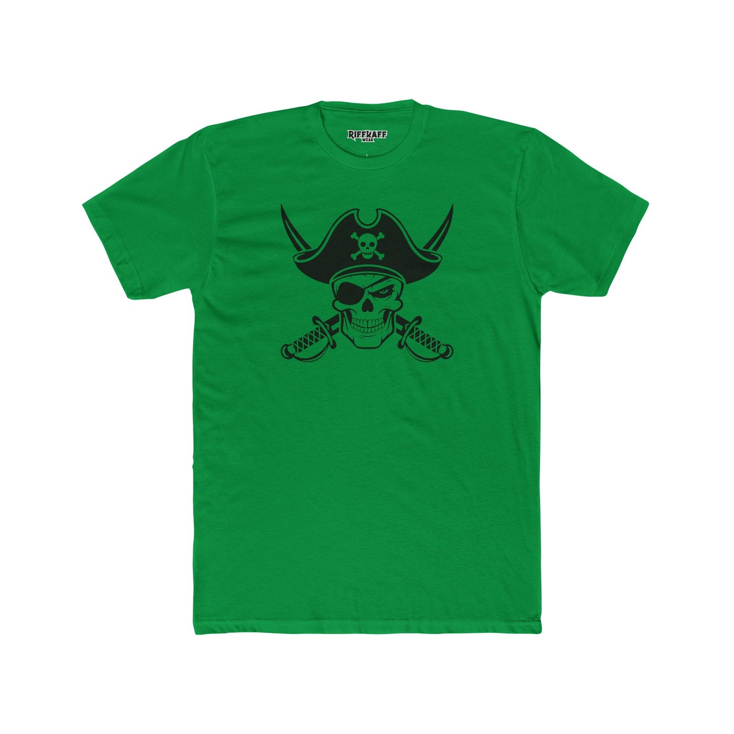 Pirate Skull Unisex Cotton Crew Tee - Perfect for Nautical Enthusiasts and Halloween - Riff Raff Wear