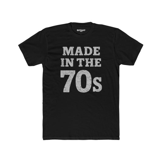 Vintage 70s Unisex Cotton Crew Tee - Retro Made in the 70s T-Shirt - Riff Raff Wear