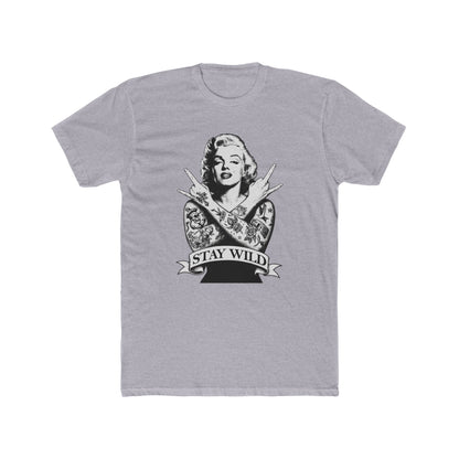 Stay Wild Unisex Cotton Crew Tee - Retro Tattoo Style Shirt - Riff Raff Wear