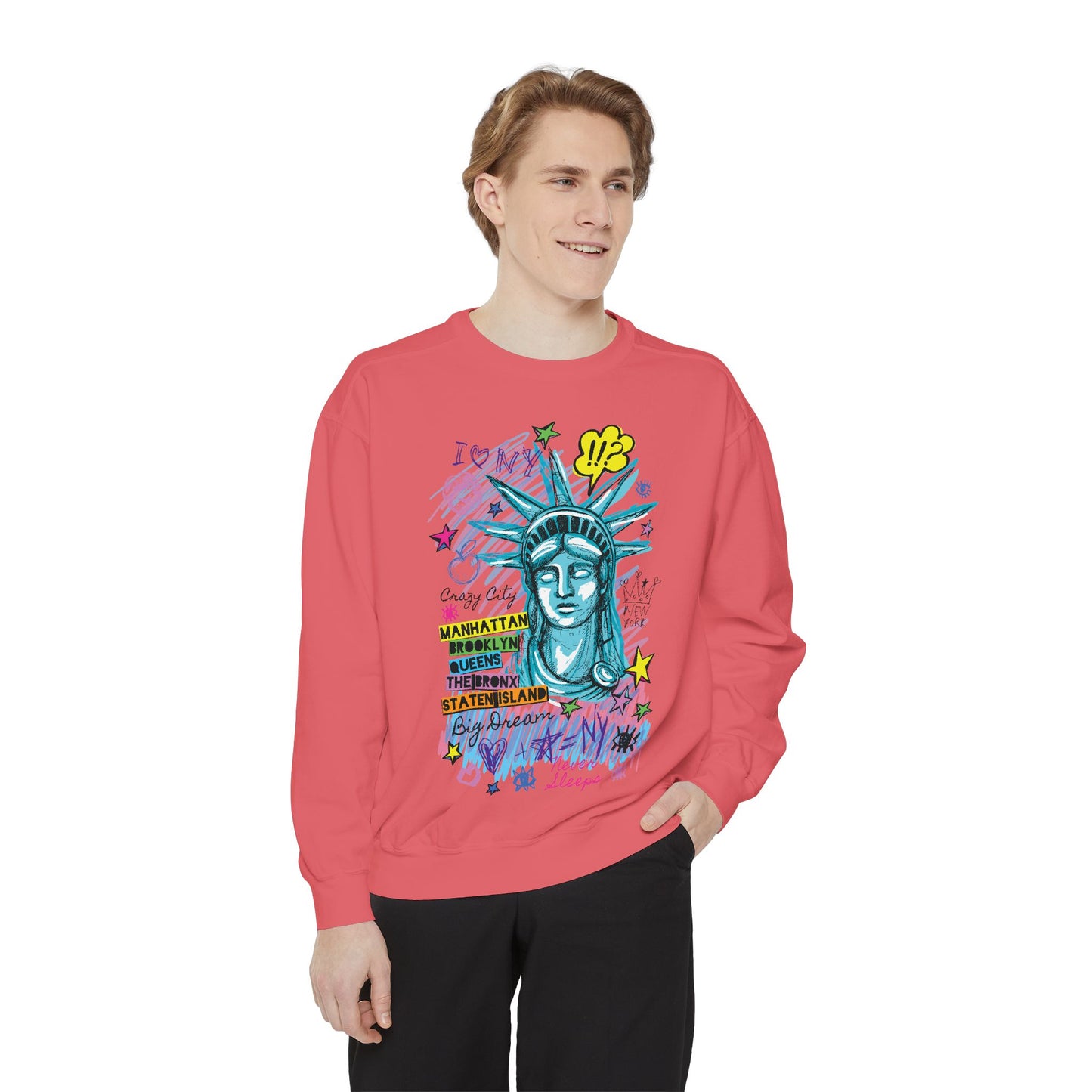 Statue of Liberty Graphic Unisex Sweatshirt - NYC Urban Style - Riff Raff Wear