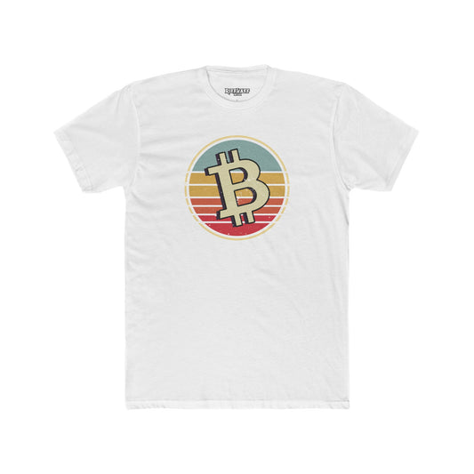 Retro Bitcoin Unisex Cotton Crew Tee - Casual Cryptocurrency Bitcoin Shirt - Riff Raff Wear